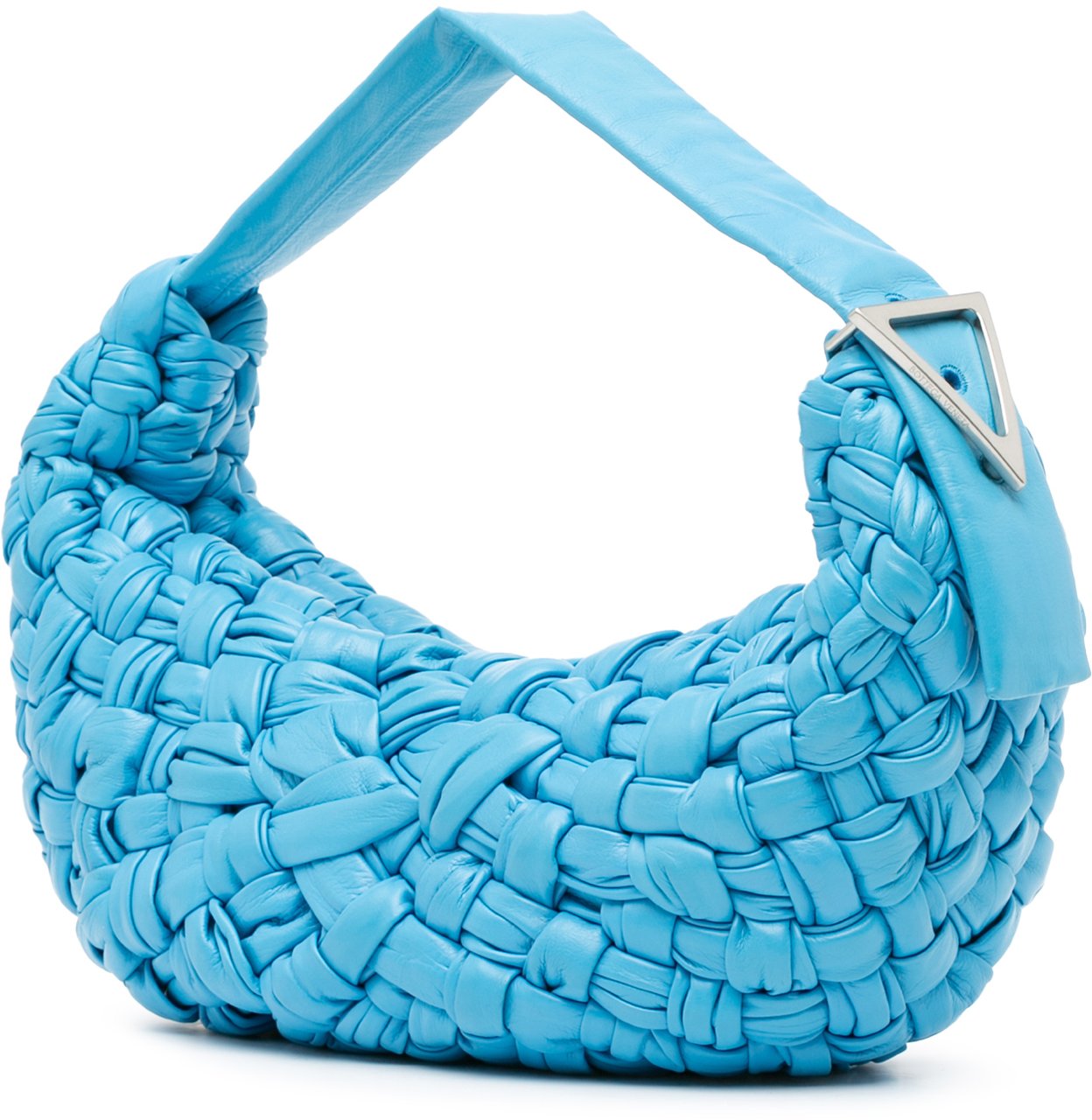 Bottega Veneta Foulard Intrecciato Banana Blauw