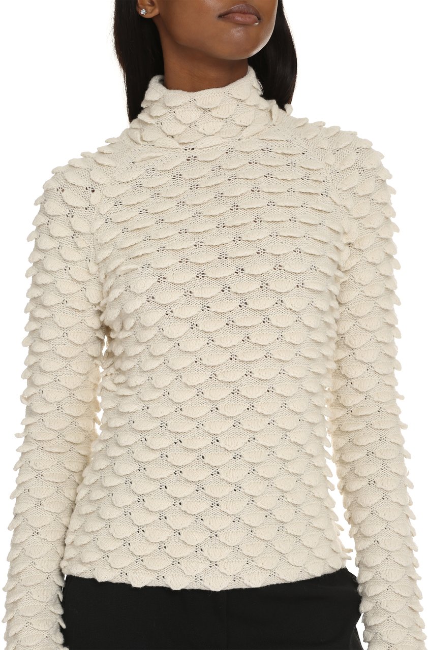 Bottega Veneta Wool turtleneck sweater Neutraal