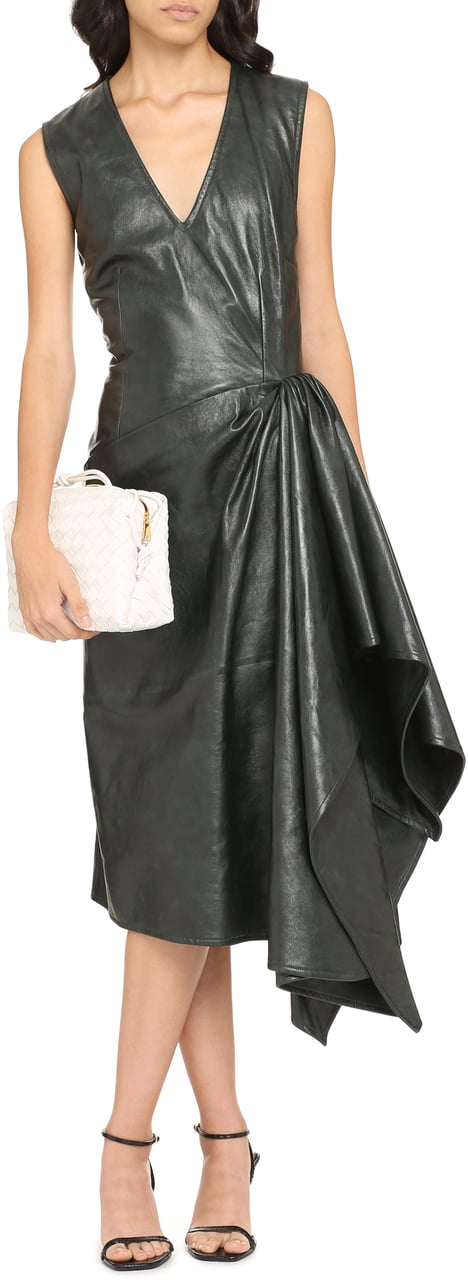 Bottega Veneta Leather dress Groen