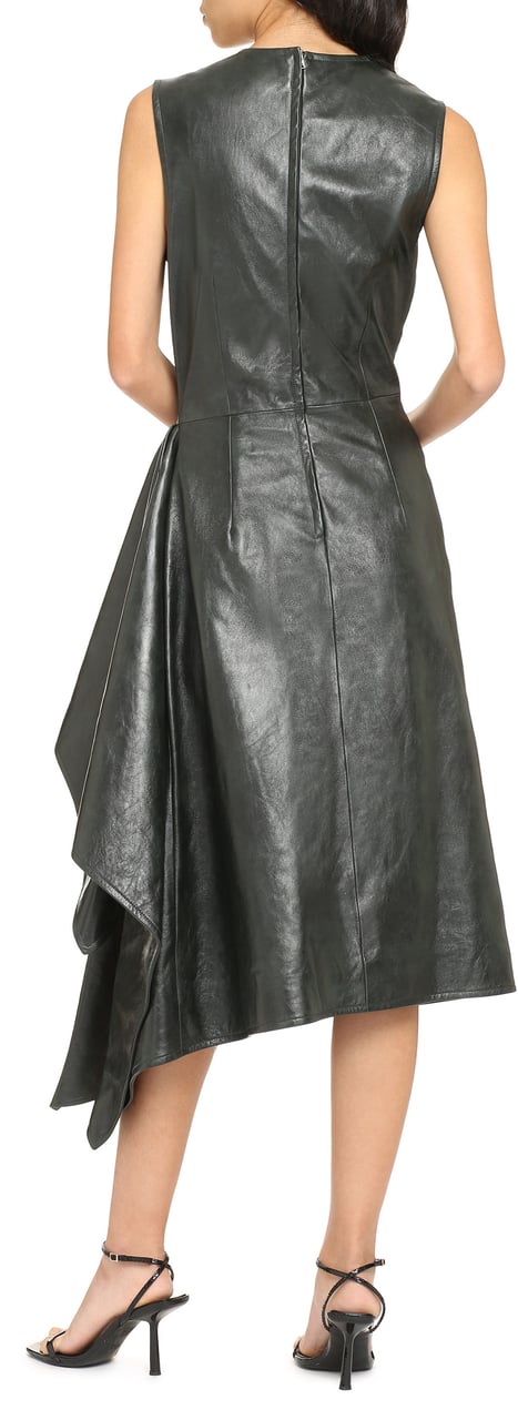 Bottega Veneta Leather dress Groen