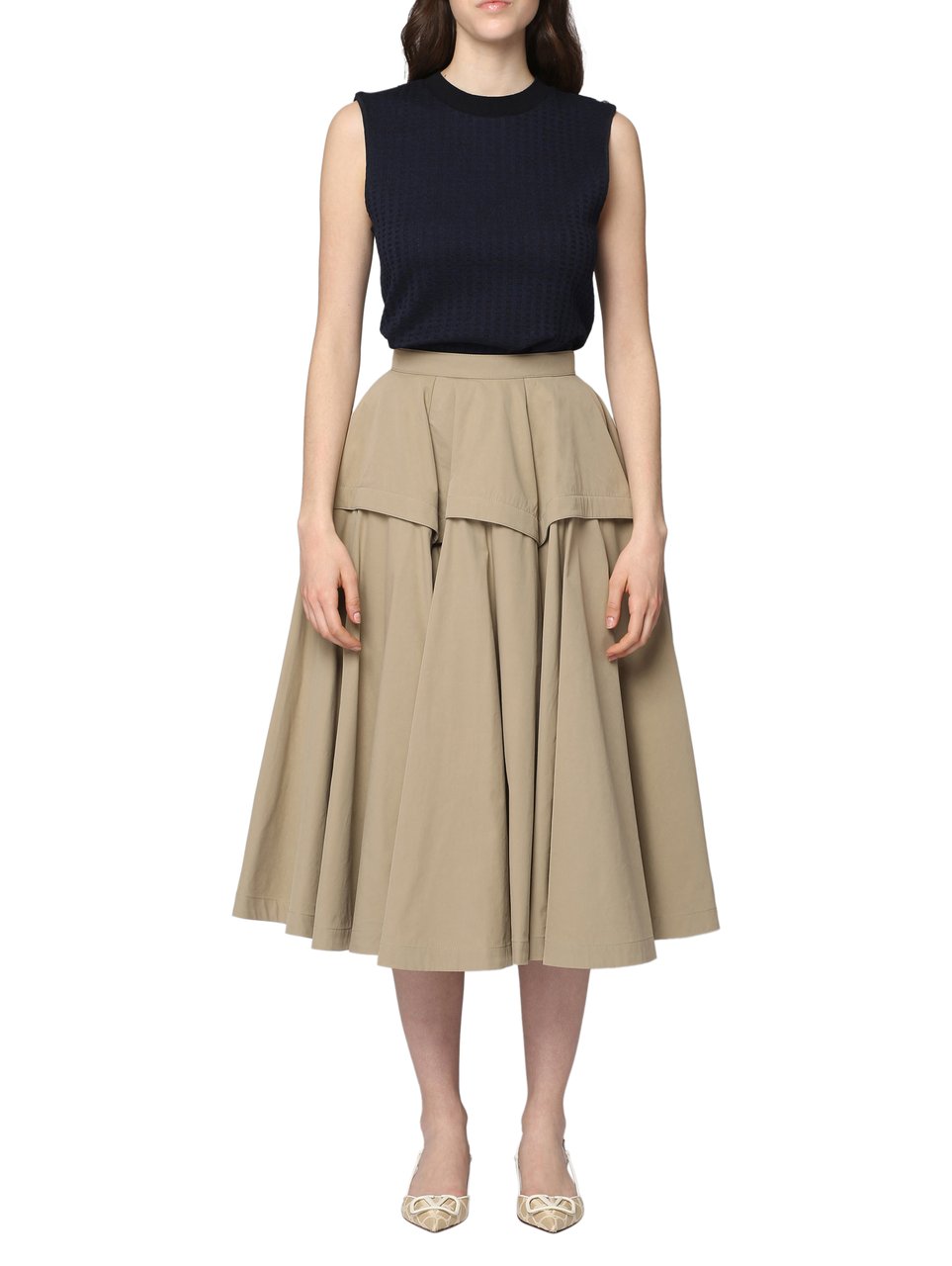 Bottega Veneta A-line skirt Neutraal