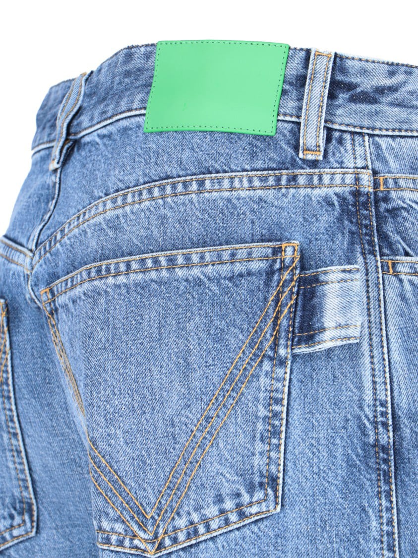Bottega Veneta Wide-Leg Jeans With Medium Rise And Tool Loop Blauw