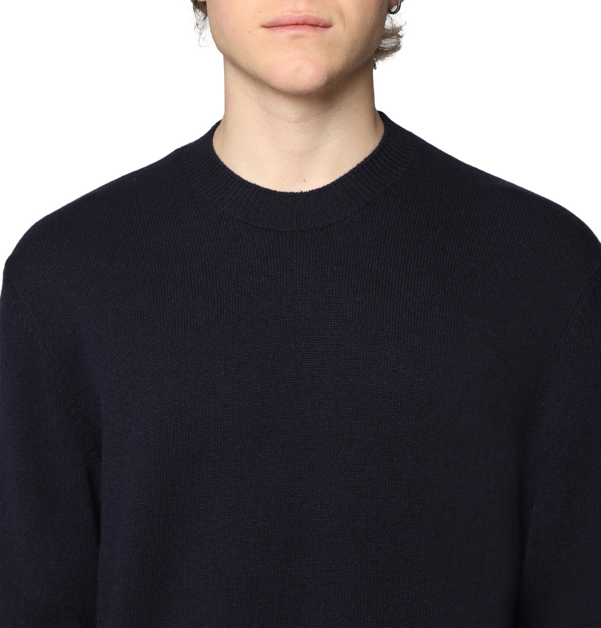 Bottega Veneta Crew-neck cashmere sweater Navy