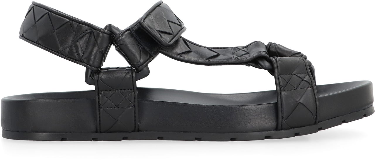 Bottega Veneta Trip Leather sandals Zwart