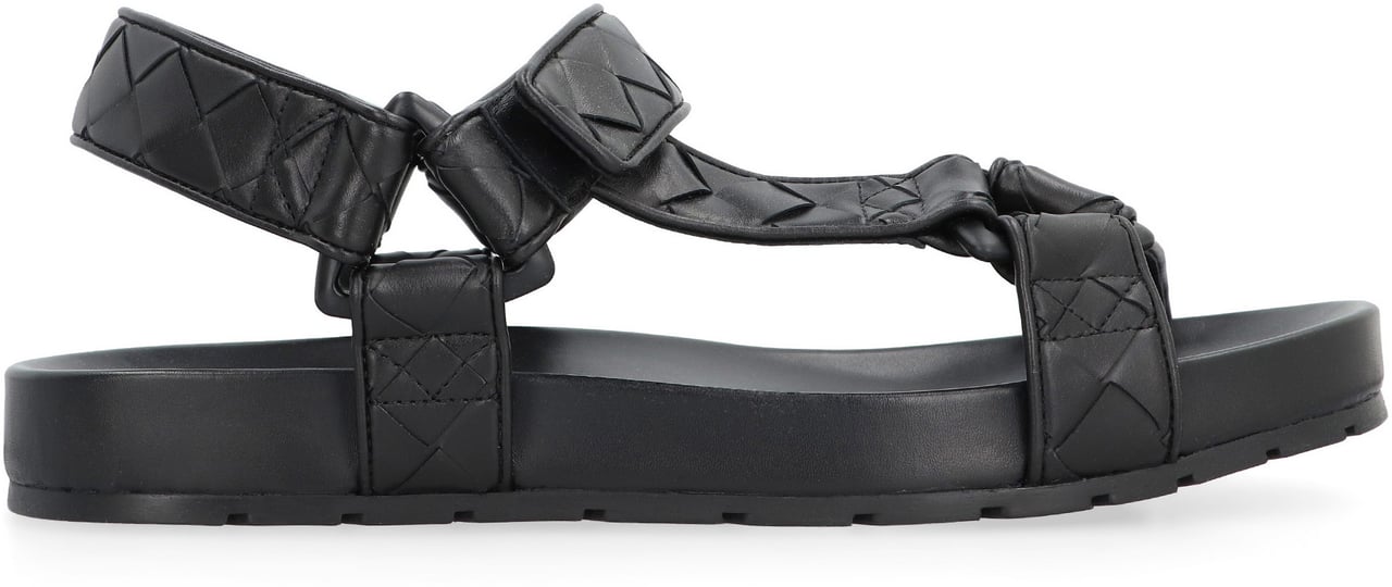 Bottega Veneta Trip Leather sandals Zwart