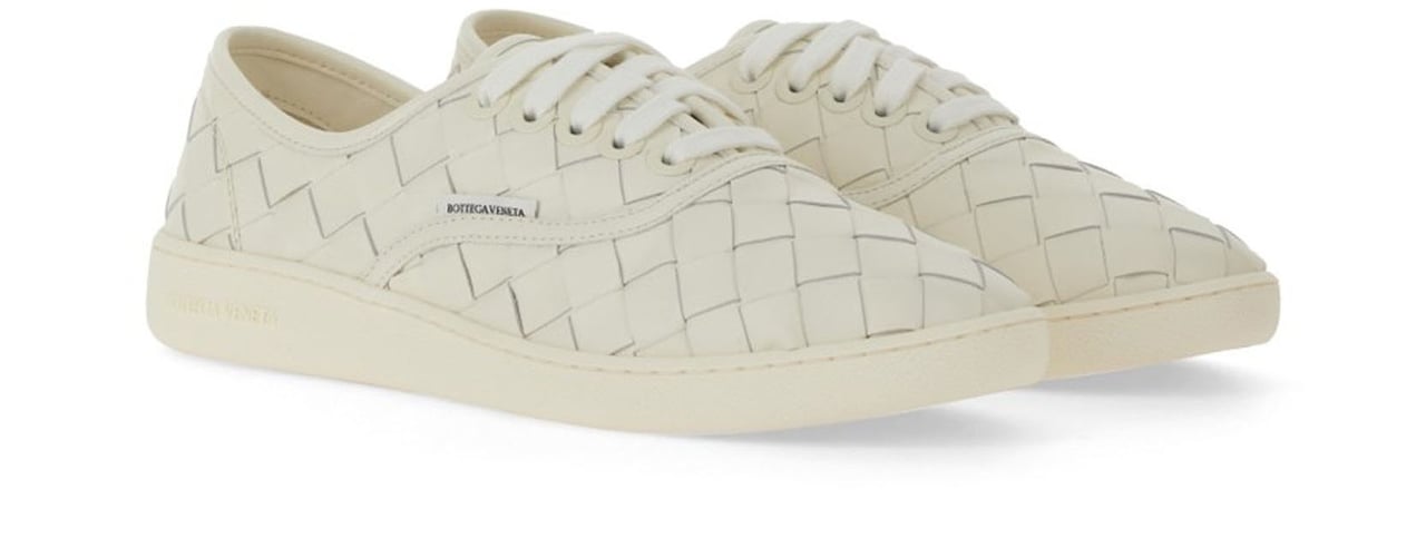 Bottega Veneta Bottega Veneta Intrecciato Leather Sneakers Wit