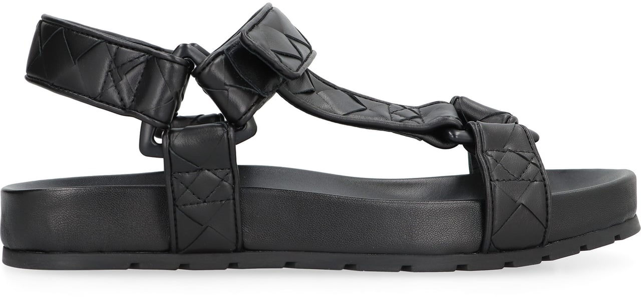Bottega Veneta Trip Leather sandals Zwart