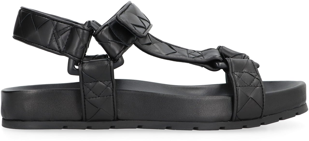 Bottega Veneta Trip Leather sandals Zwart