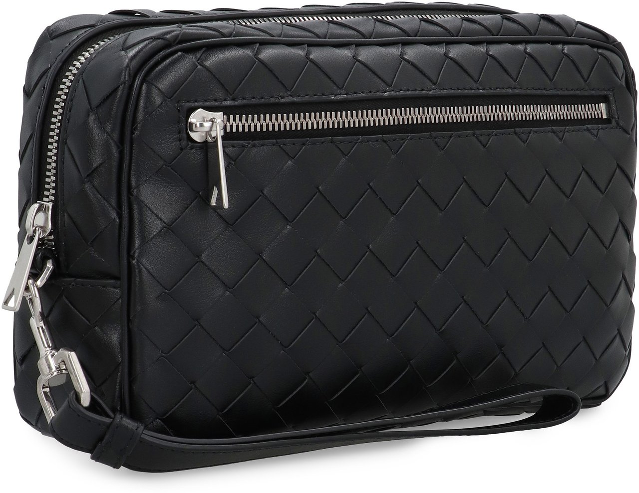 Bottega Veneta Leather pouch Zwart