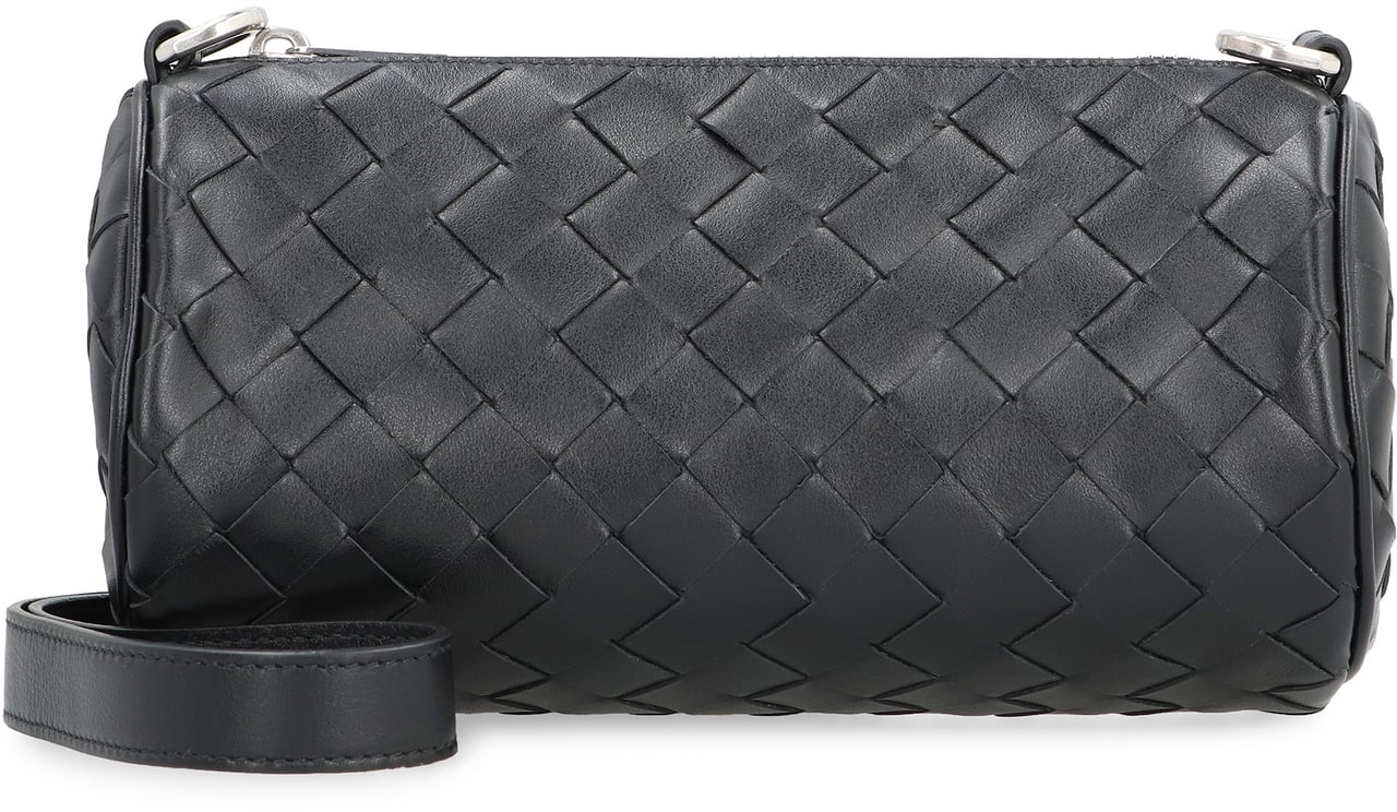 Bottega Veneta Barrel Leather crossbody bag Zwart
