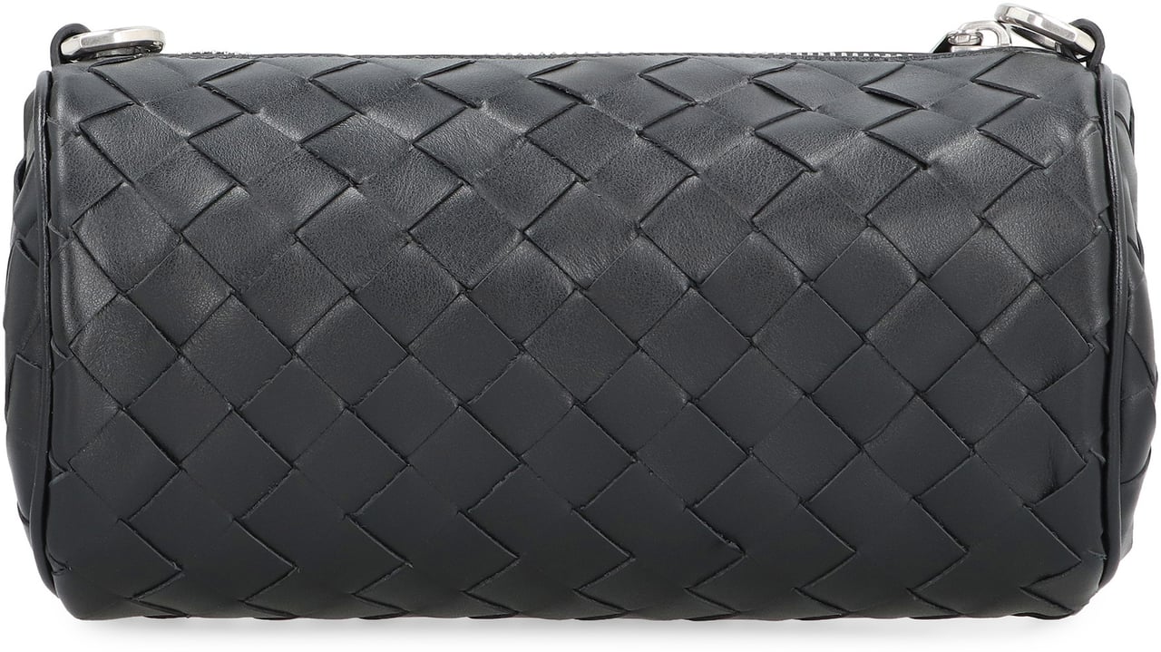 Bottega Veneta Barrel Leather crossbody bag Zwart