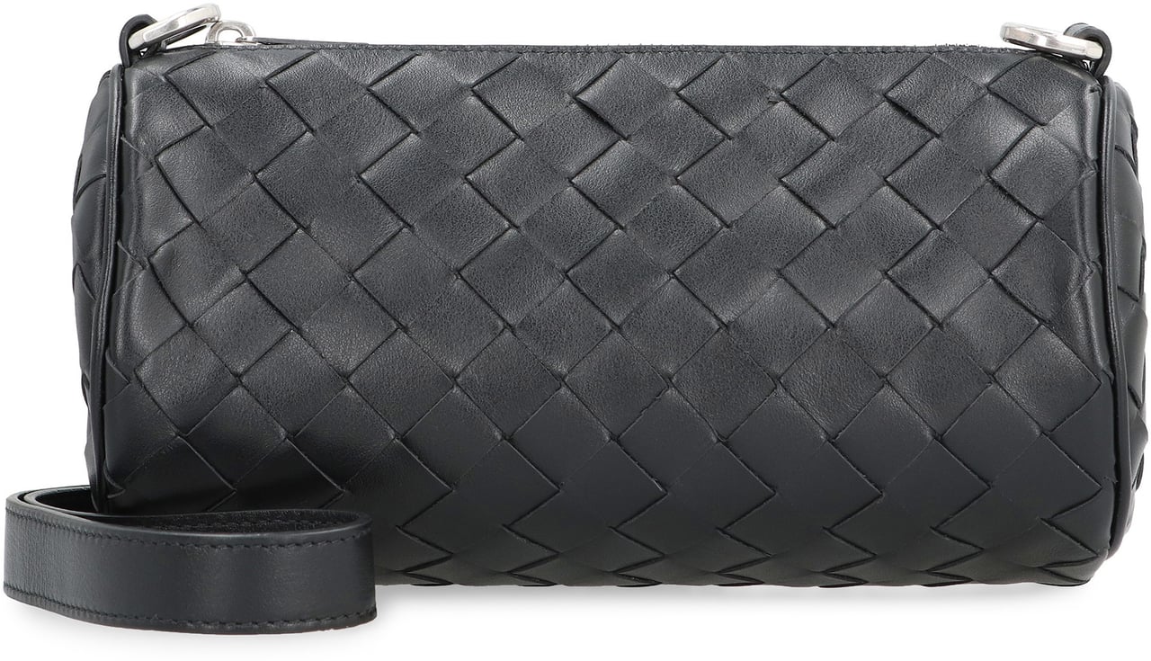 Bottega Veneta Barrel Leather crossbody bag Zwart