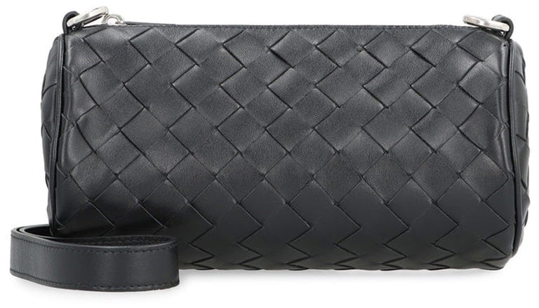 Bottega Veneta Bottega Veneta Barrell Mini Intrecciato Leather Bag Zwart