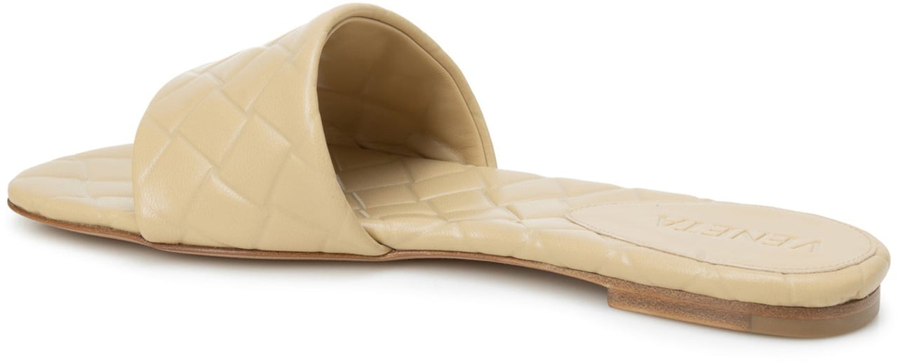 Bottega Veneta Amy Leather Sandals Beige