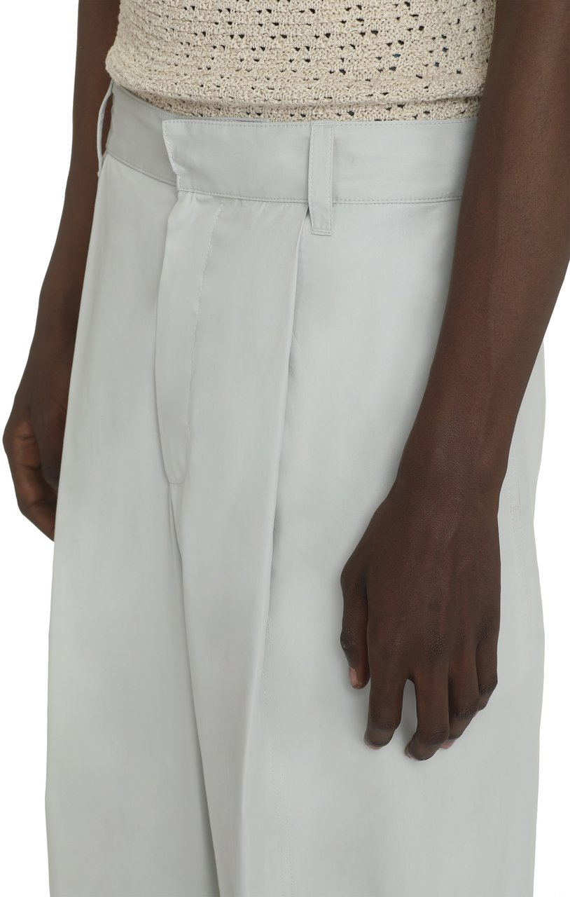 Bottega Veneta Cotton-silk trousers Grijs