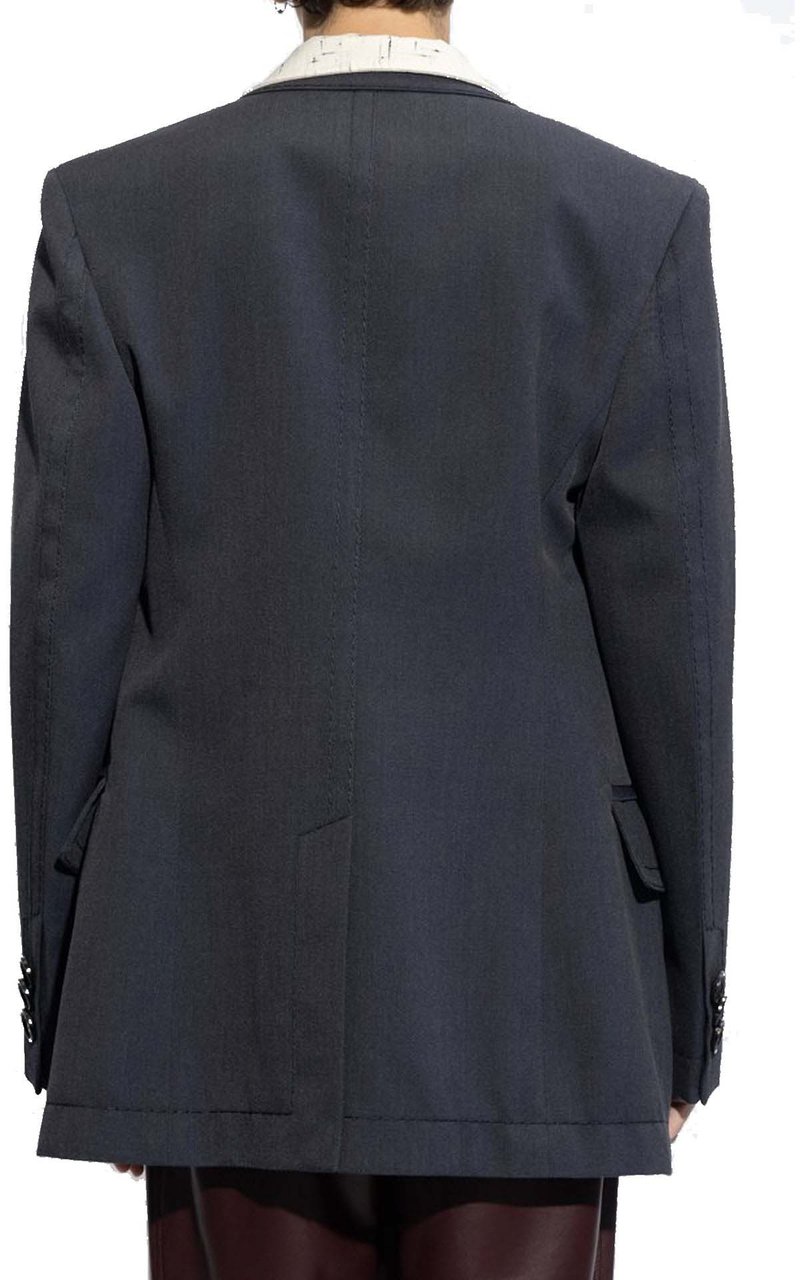Bottega Veneta Wool Twill Blazer Blauw