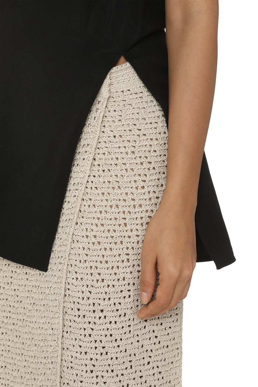 Bottega Veneta Cotton wrap skirt Neutraal