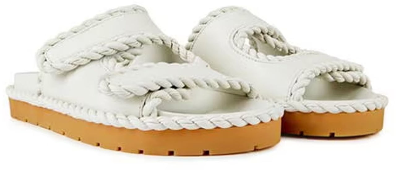 Bottega Veneta Bottega Veneta Jack Flat Mule Sandals Wit
