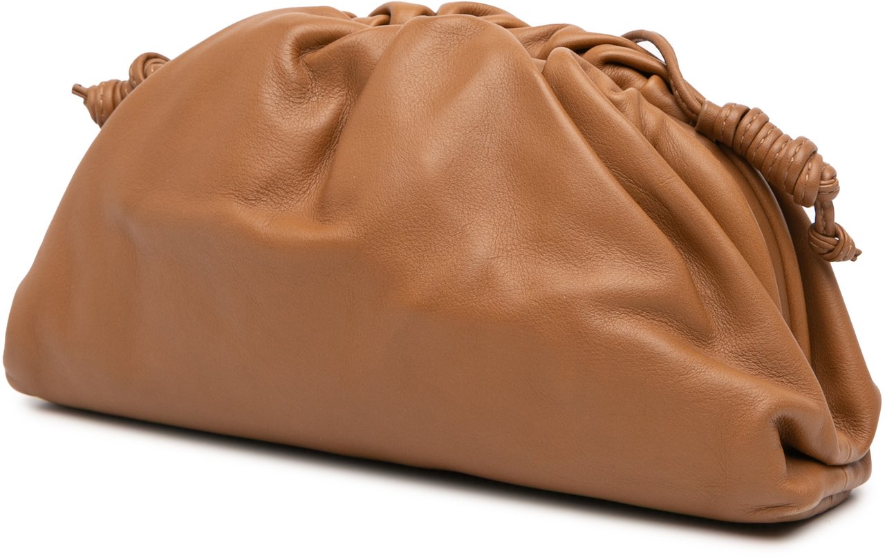 Bottega Veneta Lambskin The Mini Pouch Crossbody Bruin