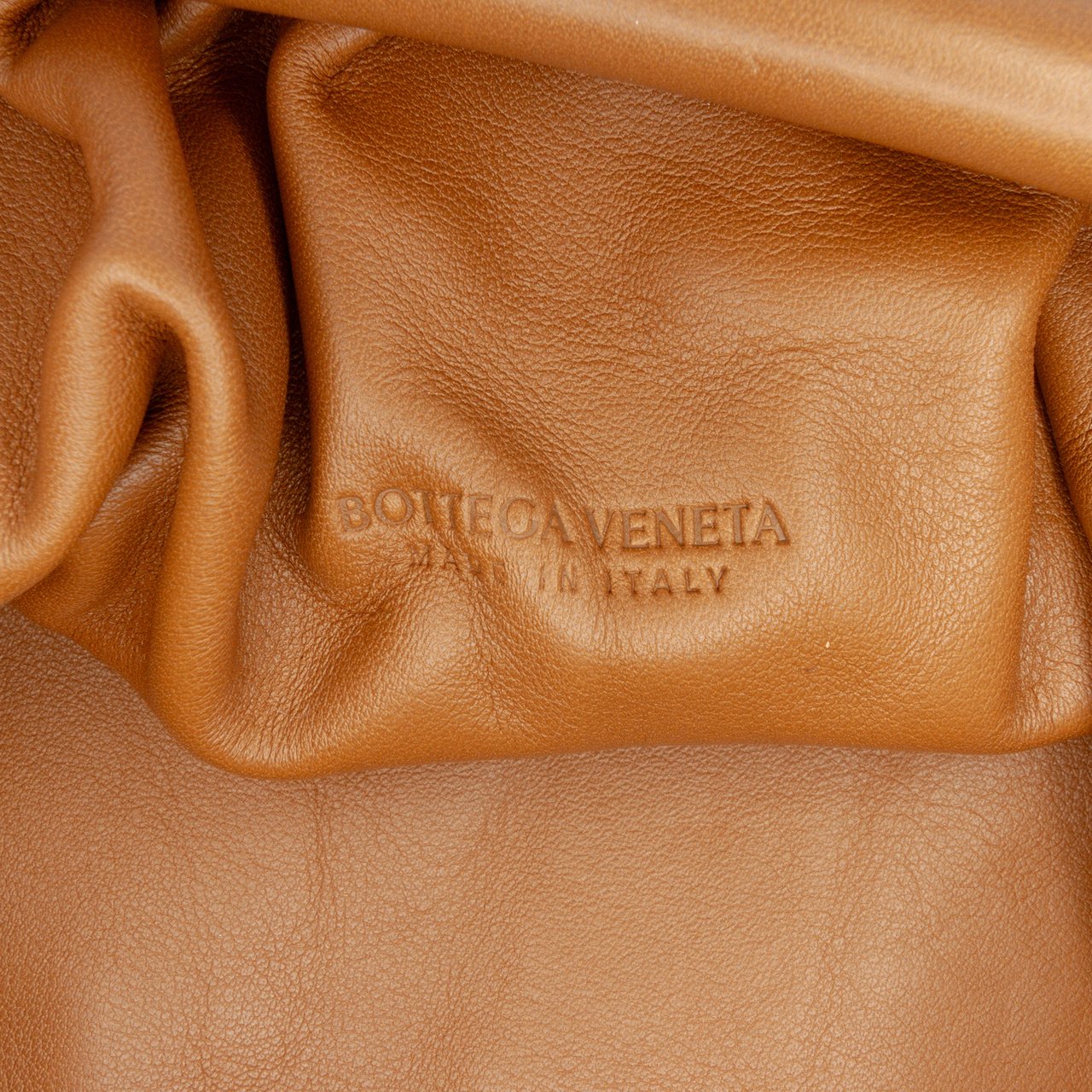 Bottega Veneta Lambskin The Mini Pouch Crossbody Bruin