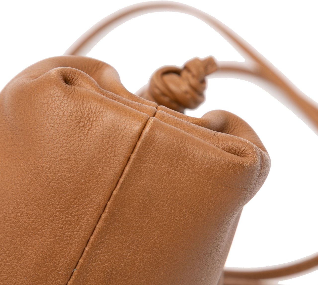 Bottega Veneta Lambskin The Mini Pouch Crossbody Bruin