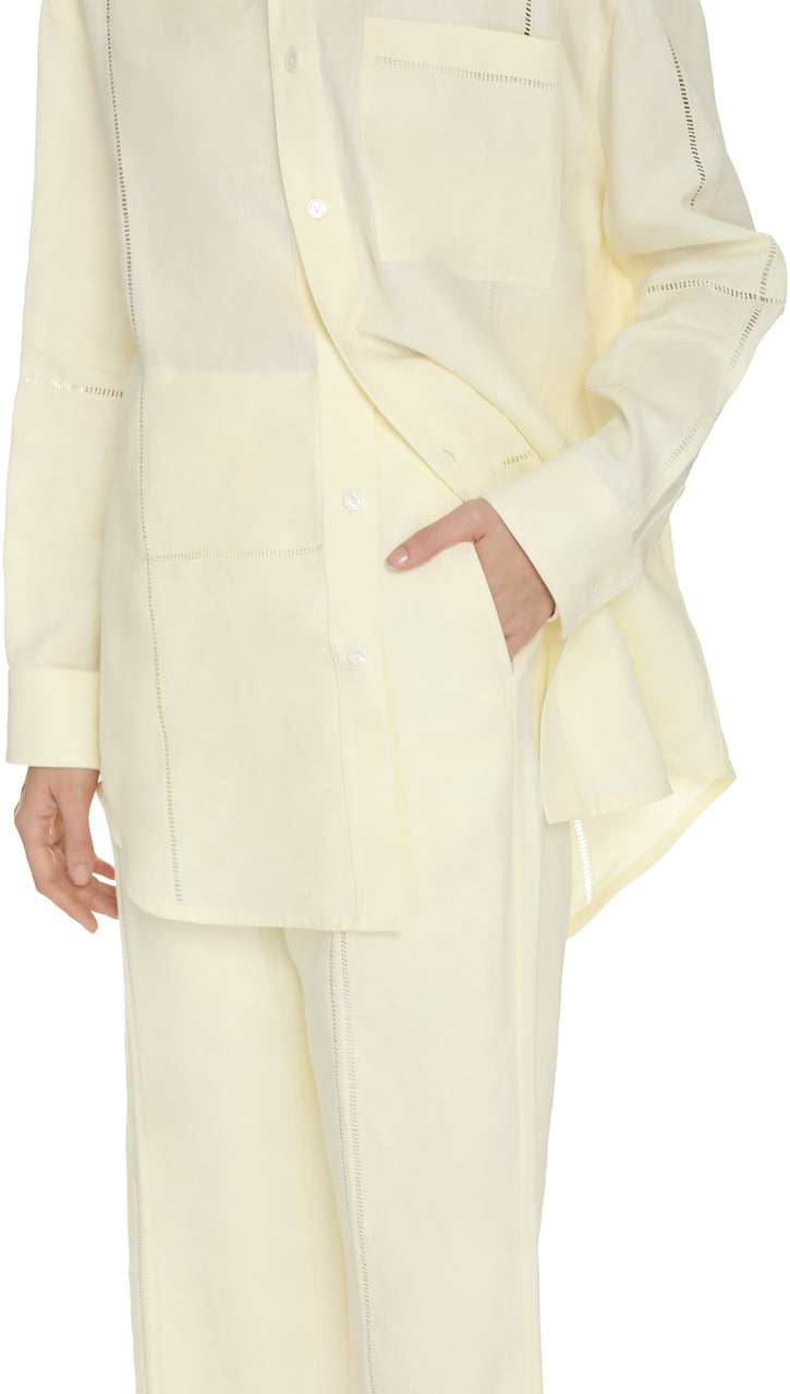 Bottega Veneta Linen trousers Geel