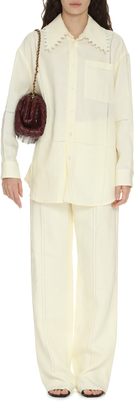 Bottega Veneta Linen trousers Geel
