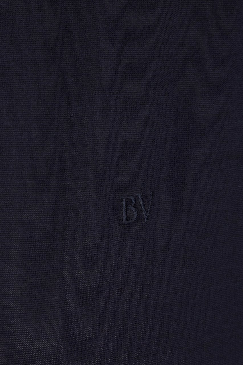 Bottega Veneta Bottega Veneta Navy blue wool polo shirt Blauw