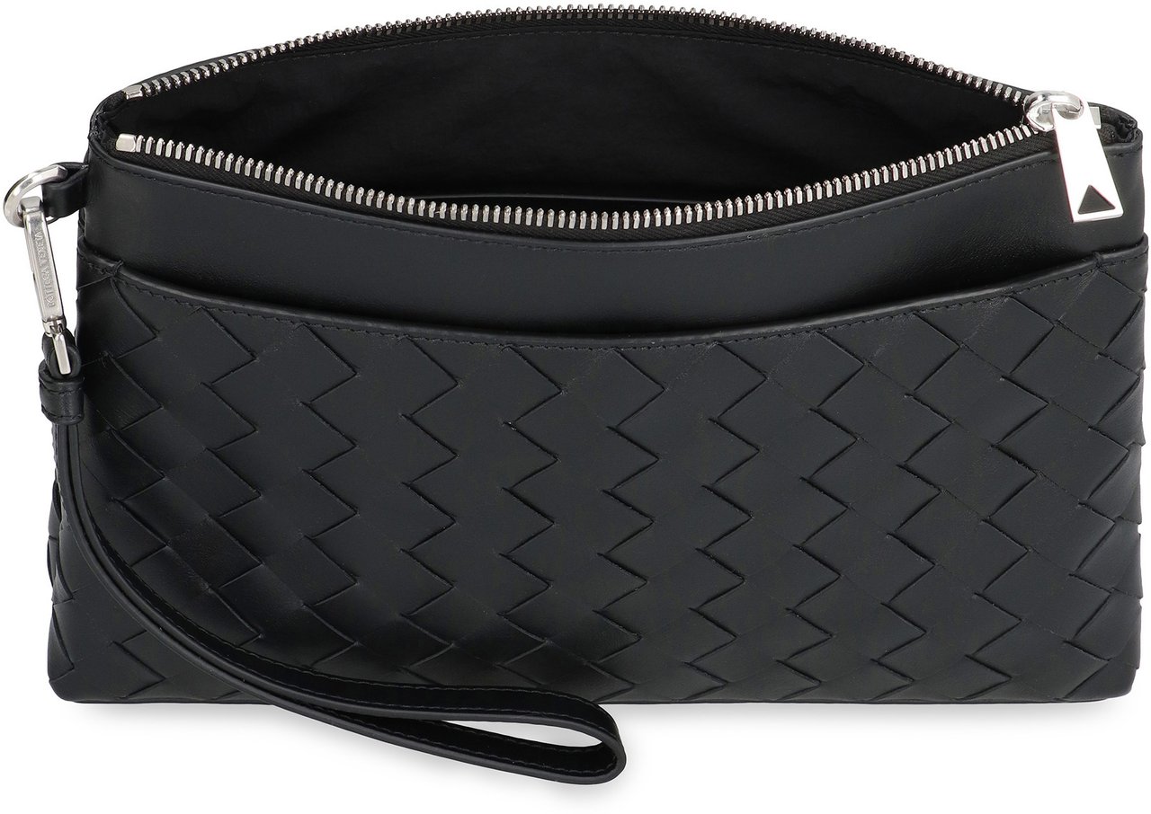 Bottega Veneta Intrecciato Prism Pouch Zwart