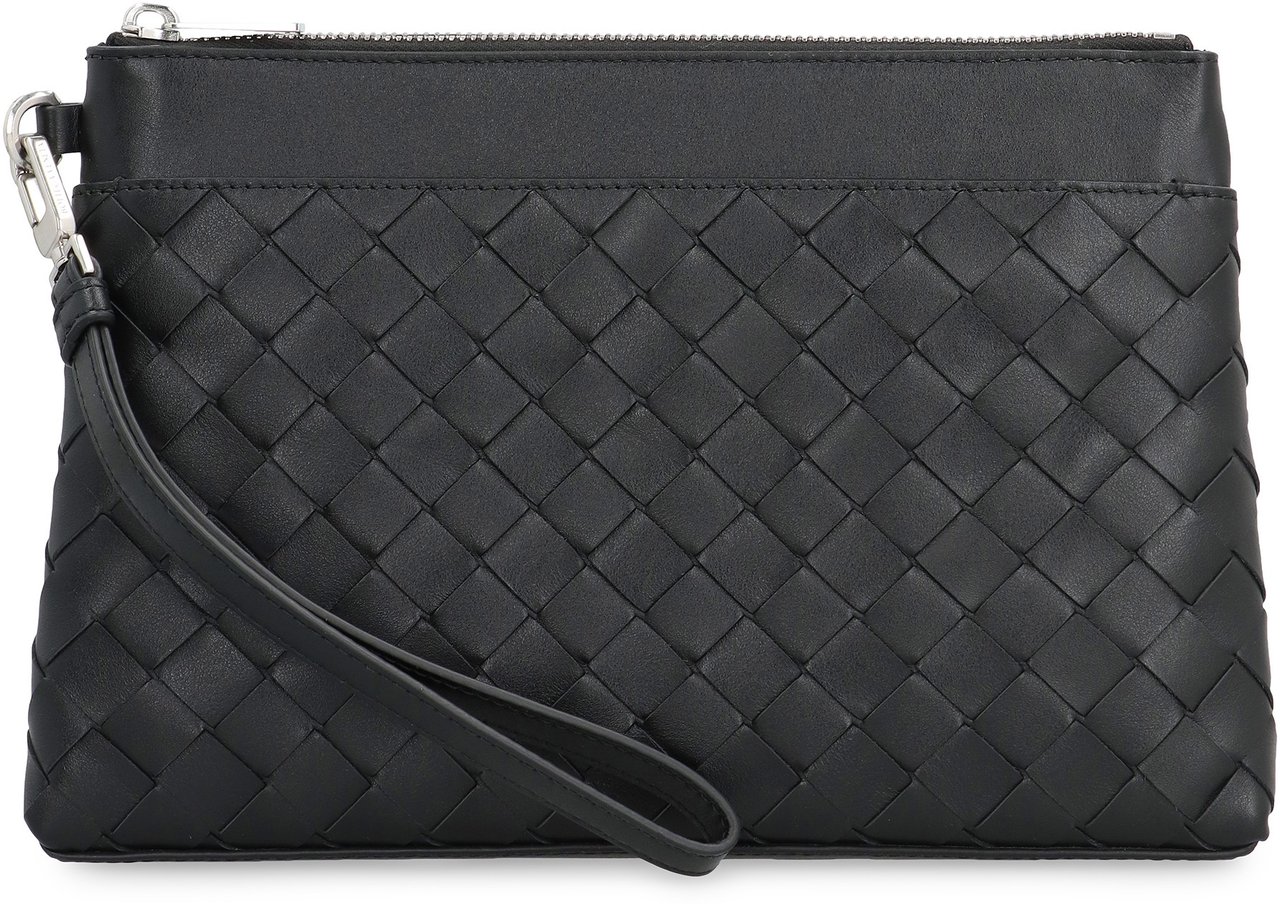 Bottega Veneta Intrecciato Prism Pouch Zwart