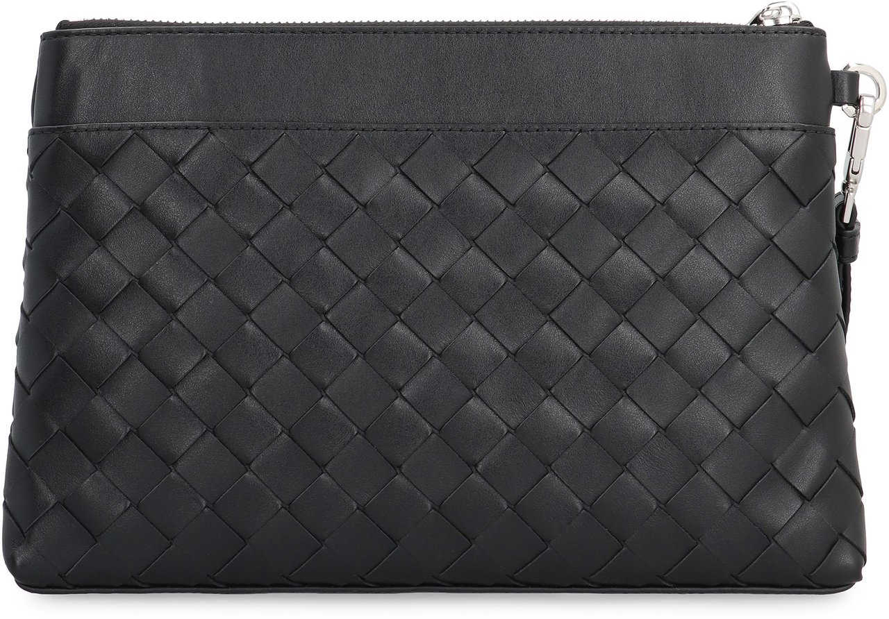 Bottega Veneta Intrecciato Prism Pouch Zwart