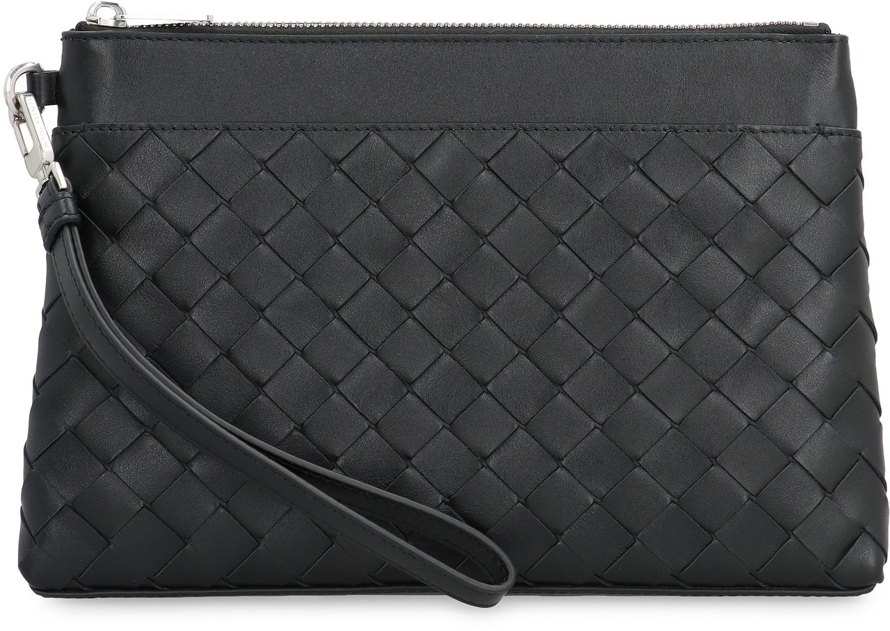 Bottega Veneta Intrecciato Prism Pouch Zwart