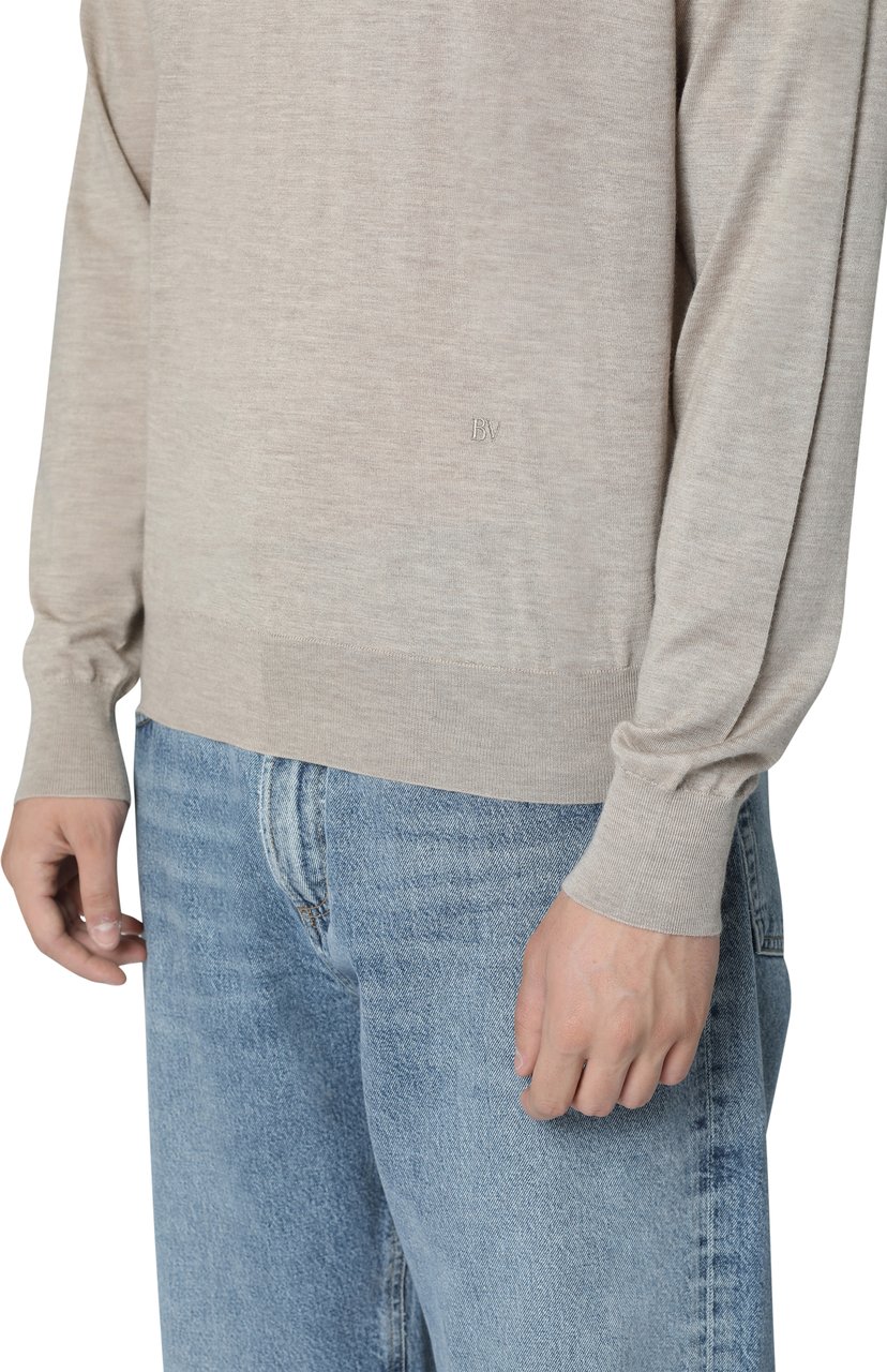 Bottega Veneta Crew-neck cashmere sweater Beige