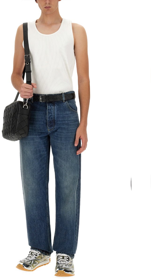 Bottega Veneta Cotton Jersey Top with Tailored Silhouette Neutraal