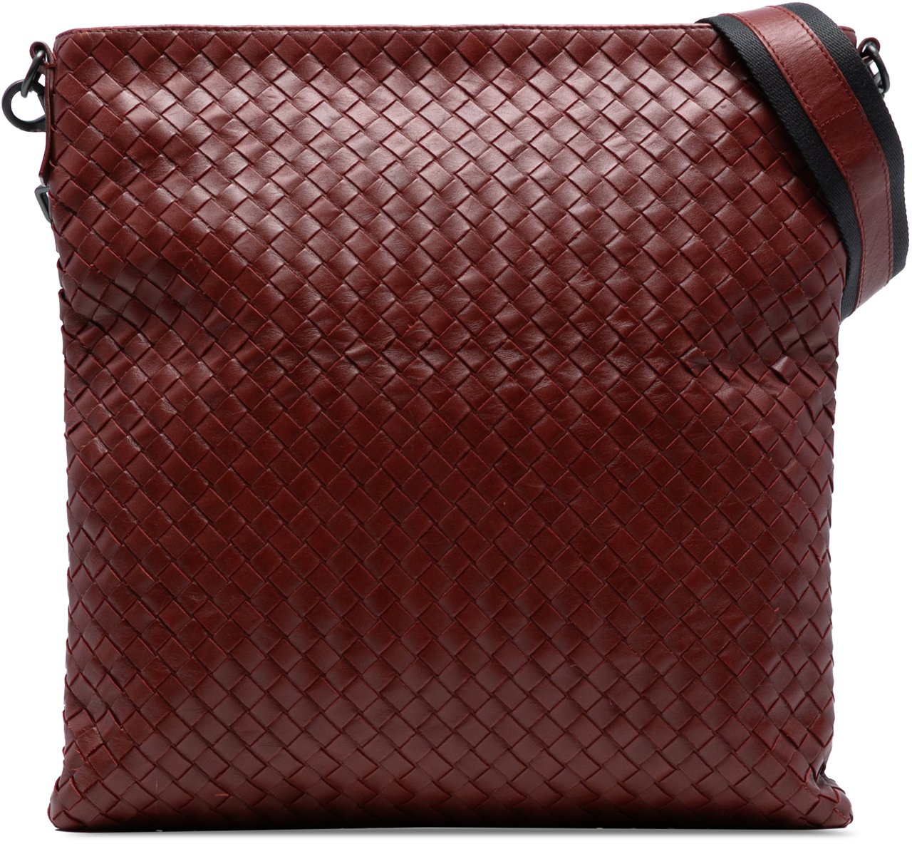 Bottega Veneta Nappa Intrecciato Crossbody Rood