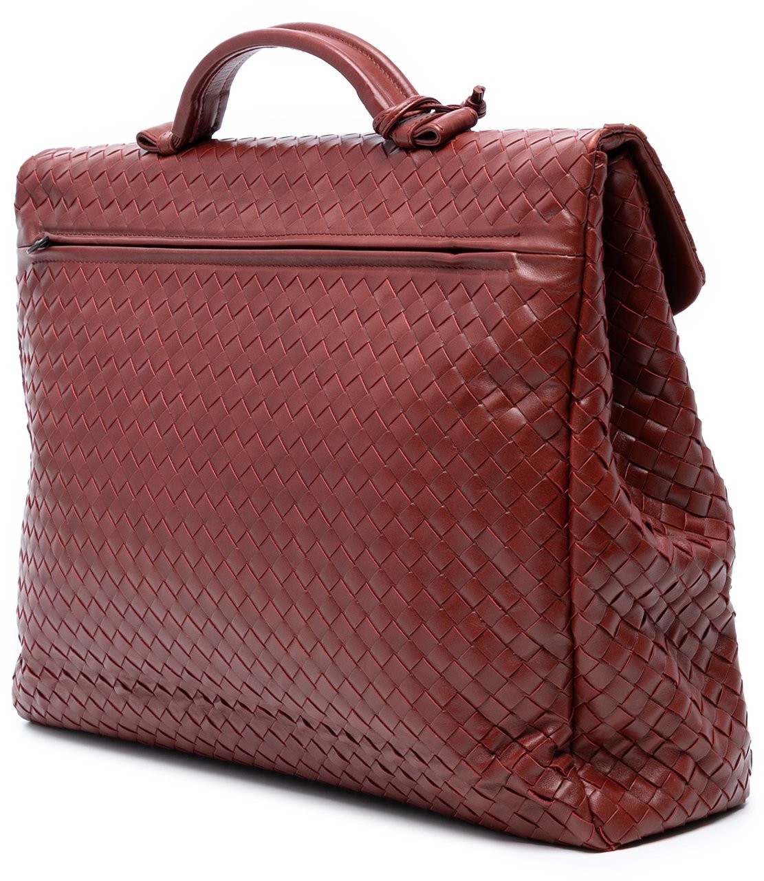 Bottega Veneta Nappa Intrecciato Briefcase Rood
