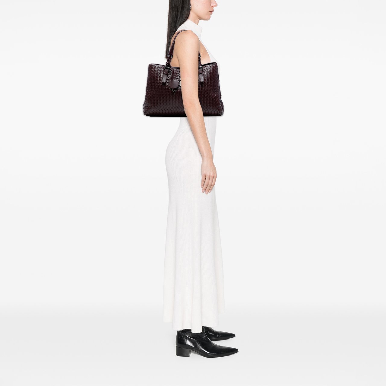 Bottega Veneta Medium Nappa Intrecciato Roma Tote Rood