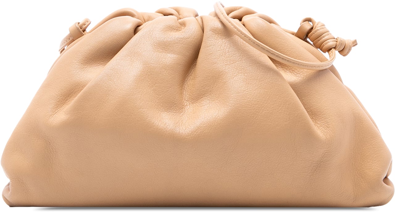 Bottega Veneta Lambskin The Mini Pouch Crossbody Bruin