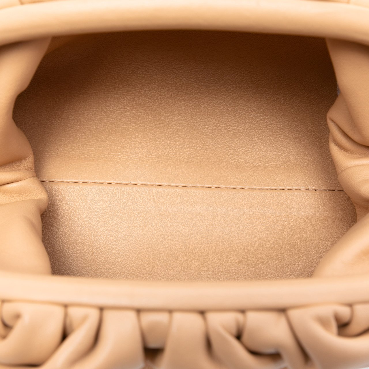 Bottega Veneta Lambskin The Mini Pouch Crossbody Bruin