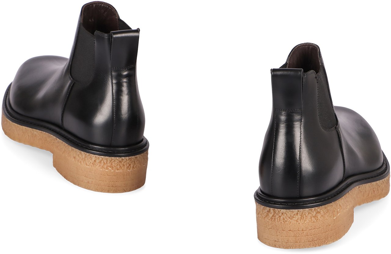 Bottega Veneta Haddock leather Chelsea boots Zwart