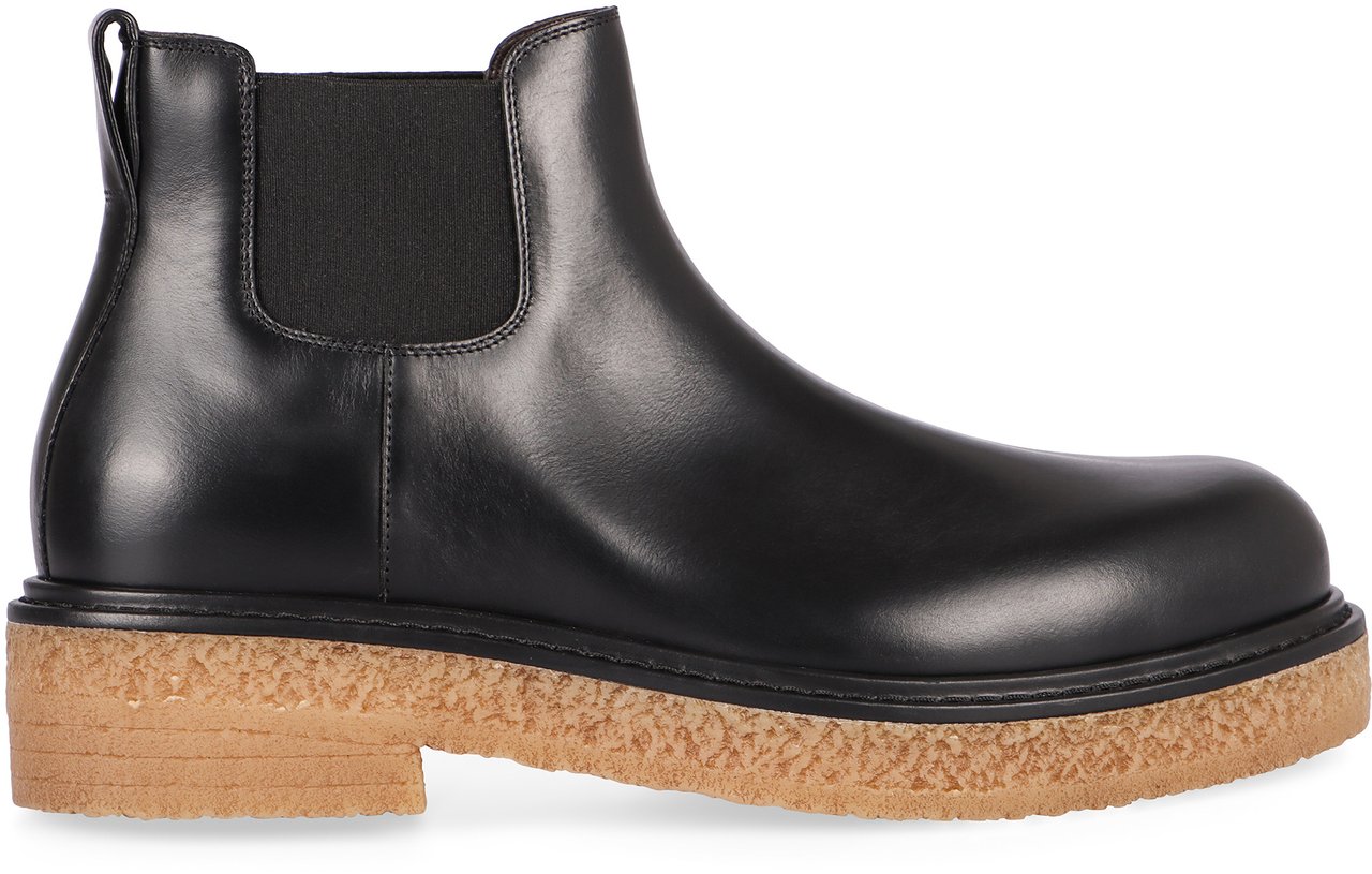 Bottega Veneta Haddock leather Chelsea boots Zwart