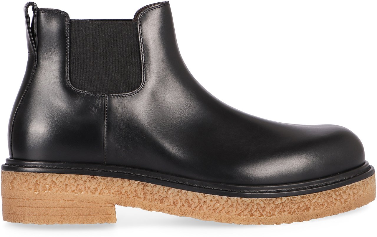 Bottega Veneta Haddock leather Chelsea boots Zwart