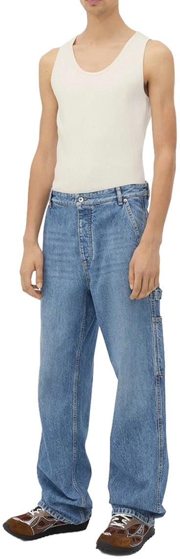 Bottega Veneta Trouser Blue Blauw