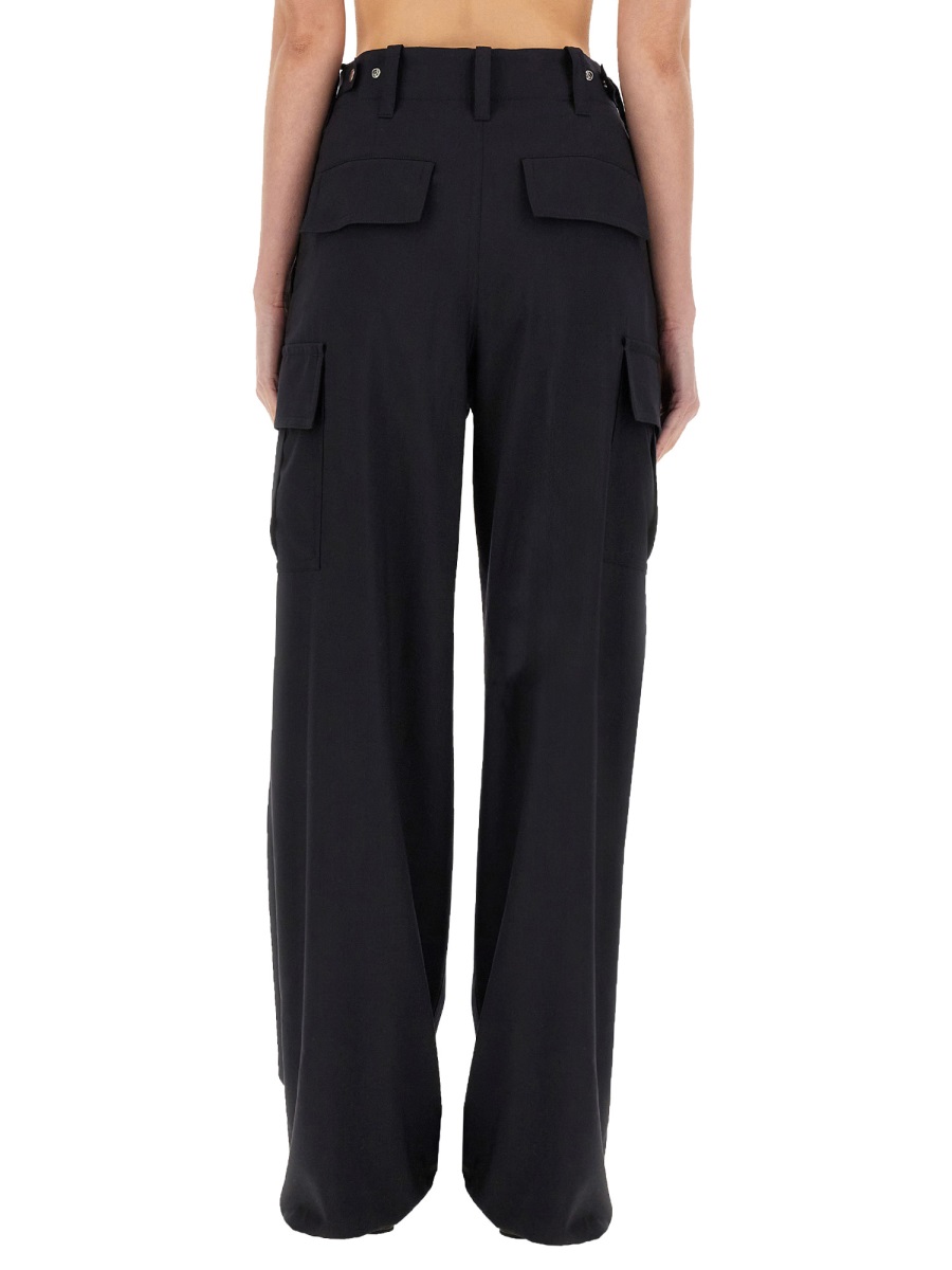 Bottega Veneta Tailored Wool Cargo Pants with Functional Pockets Zwart