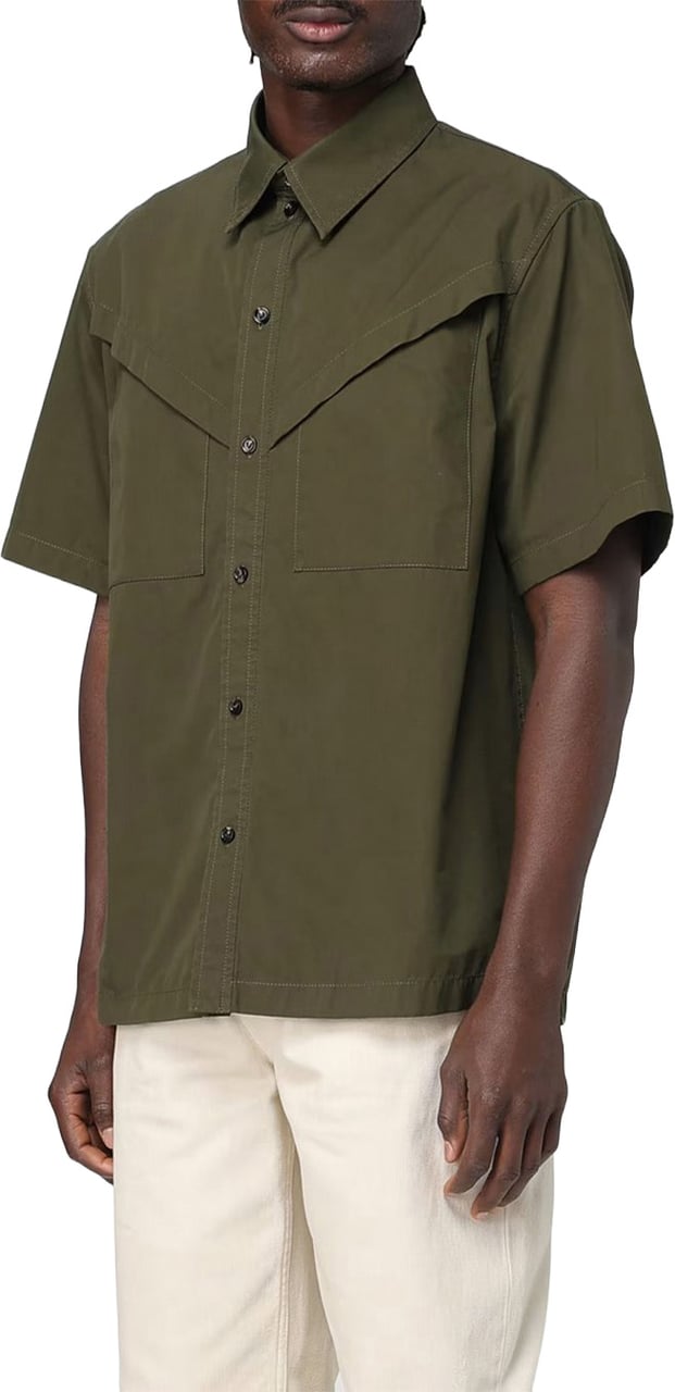 Bottega Veneta Shirt Darkgreen Donkergroen
