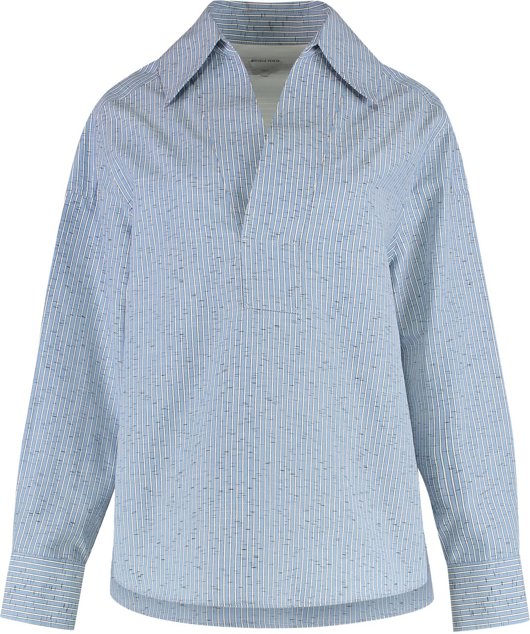 Bottega Veneta Cotton and linen blouse Blauw