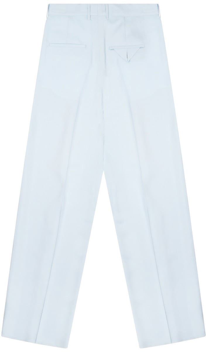Bottega Veneta Silk Blend Tailored Pants With Front Pleats Wit