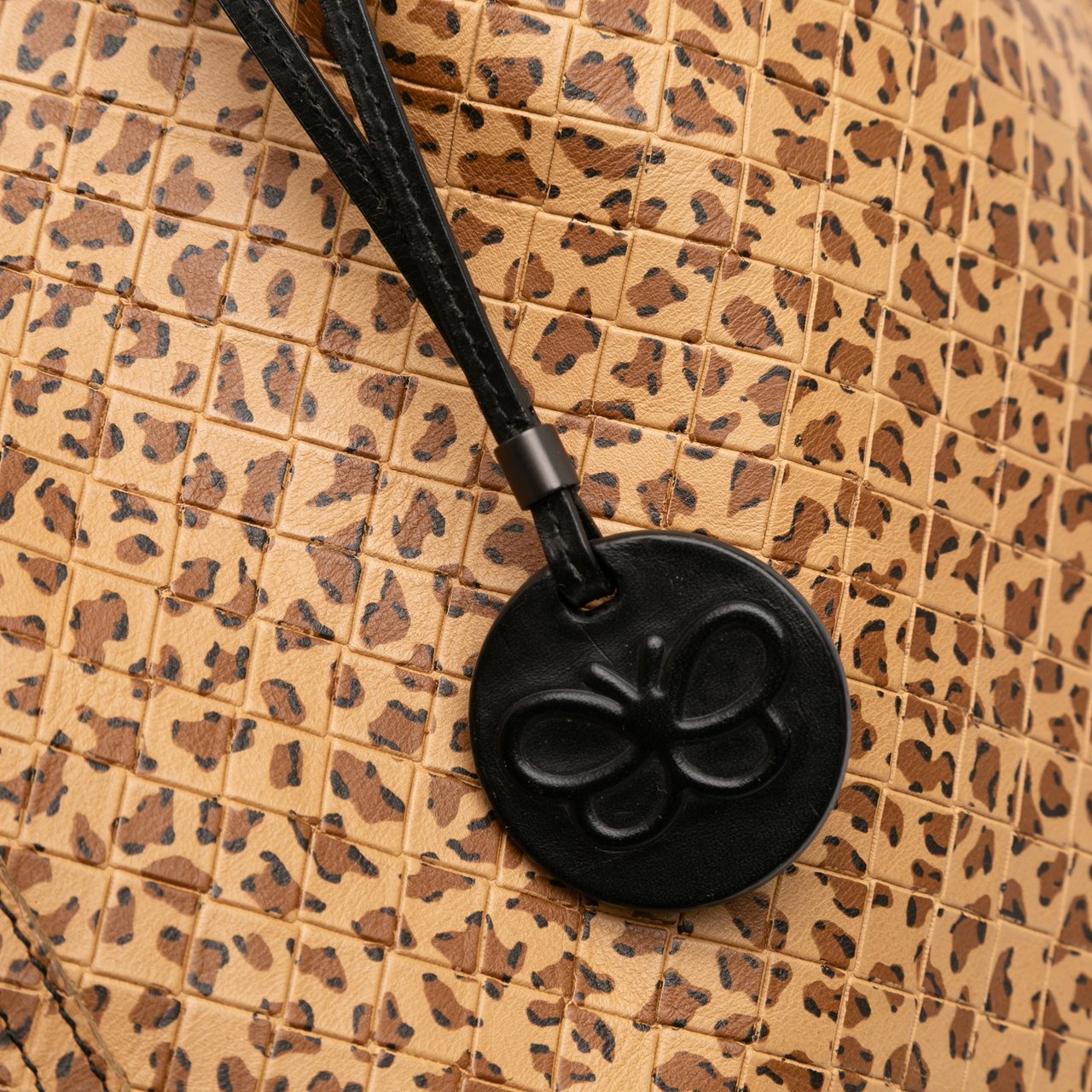 Bottega Veneta Printed Nappa Intrecciomirage Butterfly Tote Bruin