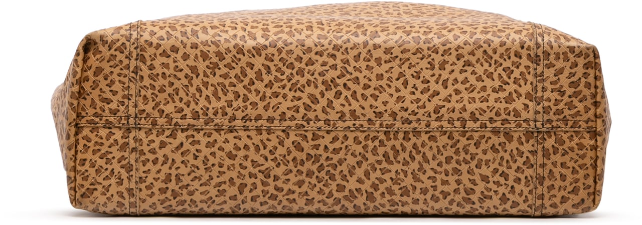 Bottega Veneta Printed Nappa Intrecciomirage Butterfly Tote Bruin