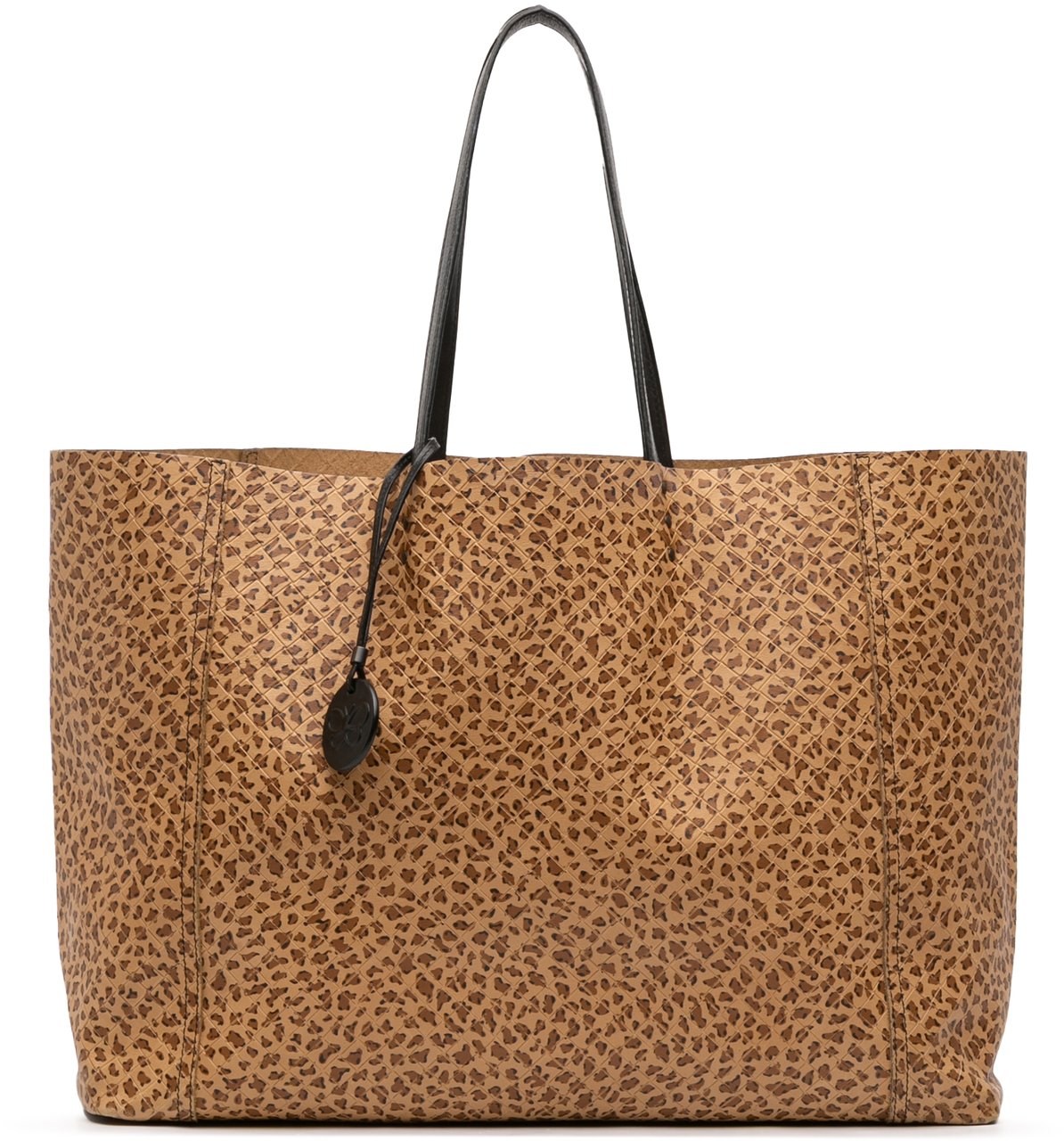 Bottega Veneta Printed Nappa Intrecciomirage Butterfly Tote Bruin